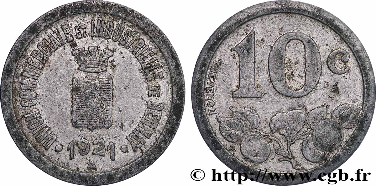 UNION COMMERCIALE ET INDUSTRIELLE 10 Centimes Union commerciale & industrielle - Bernay VF