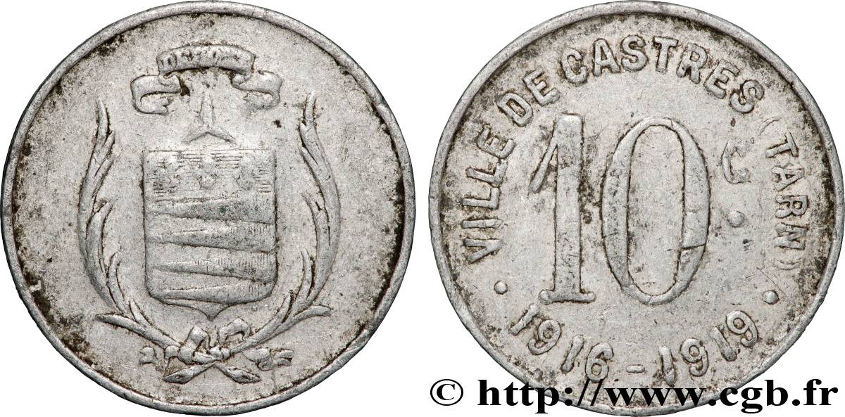 VILLE DE CASTRES 10 Centimes TB
