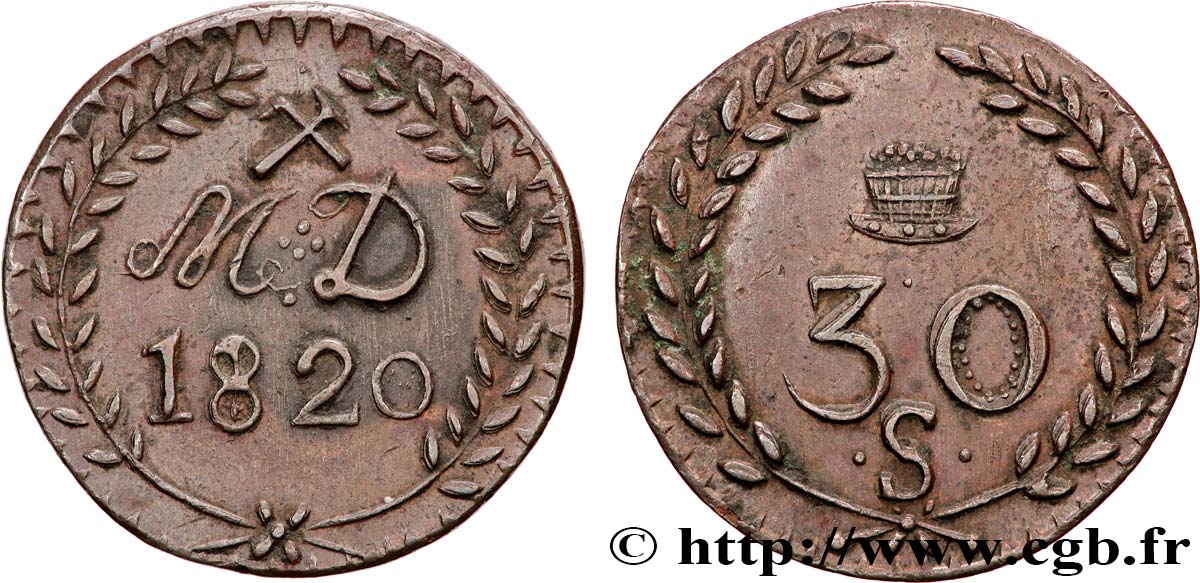 MINES D’ANICHE 30 Sols Grand Module TTB+