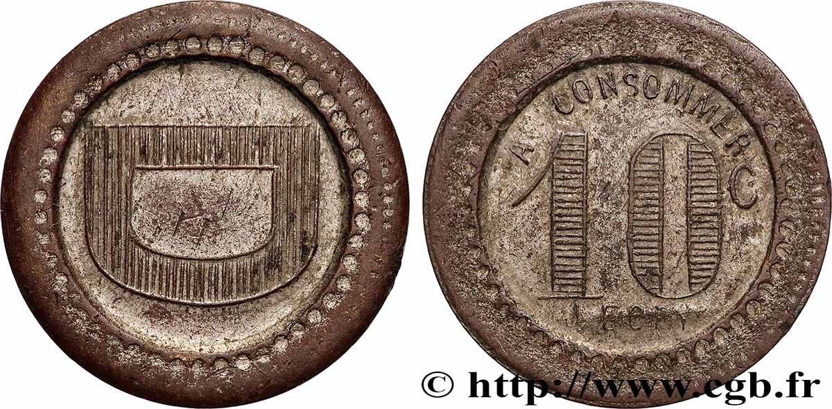 JETON DE BAR 10 Centimes Bon à consommer TTB