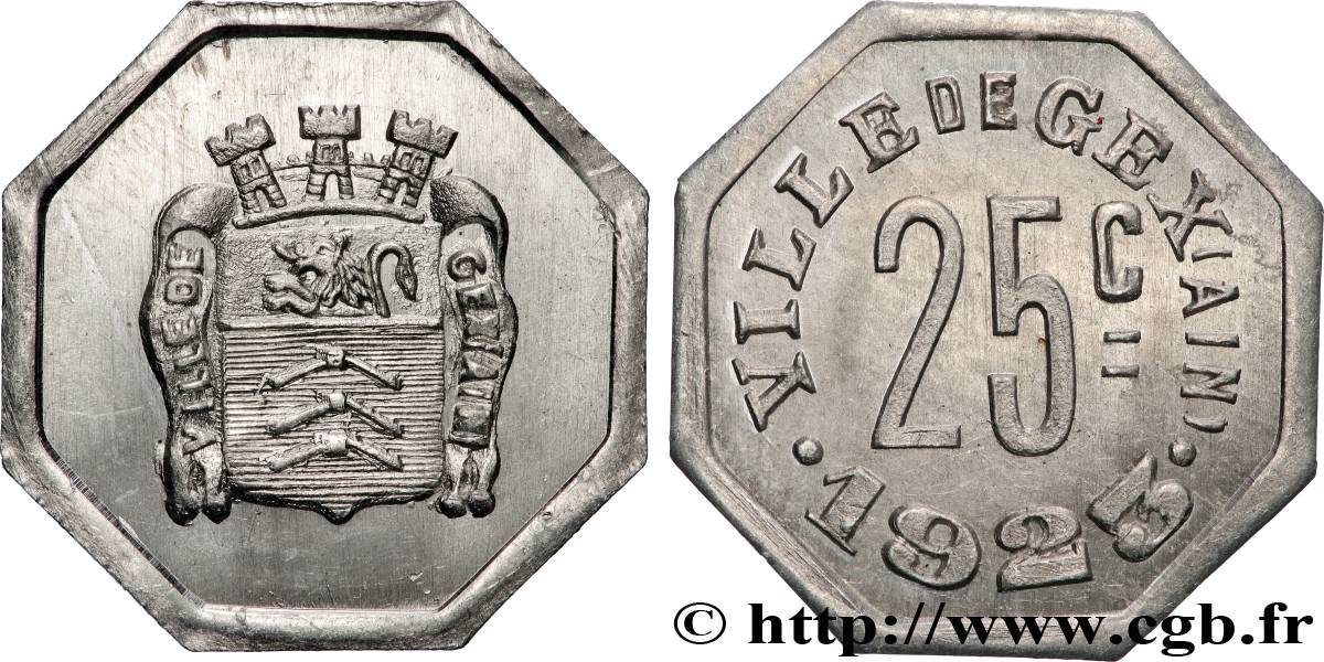 VILLE DE GEX 25 Centimes Ville de Gex SPL