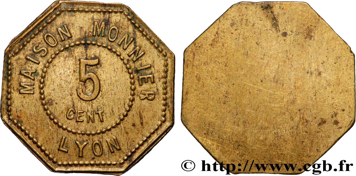 CAFES BRASSERIES ET RESTAURANTS 5 Centimes Maison Monnier - Lyon q.SPL