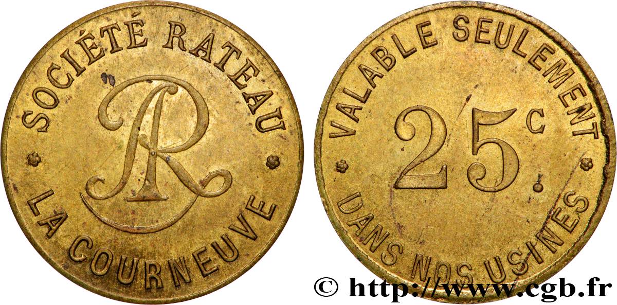 SOCIETE RATEAU 25 Centimes AU