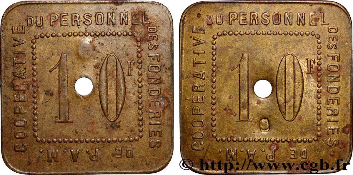COOPERATIVES 10 Francs XF