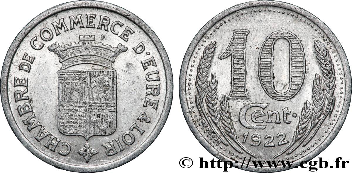 CHAMBRE DE COMMERCE D’EURE & LOIR 10 Centimes Chambre de commerce d’Eure-et-Loir MBC+