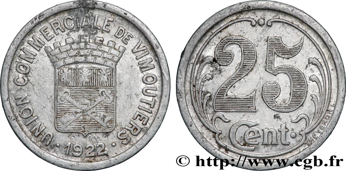 REGROUPEMENT DE COMMERCANTS ET D&nbsp;INDUSTRIELS 25 Centimes Union commerciale de Vimoutiers XF