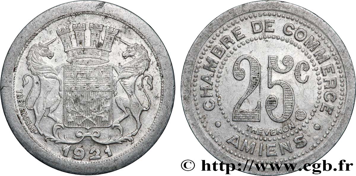 CHAMBRE DE COMMERCE 25 Centimes Chambre de commerce d’Amiens fSS