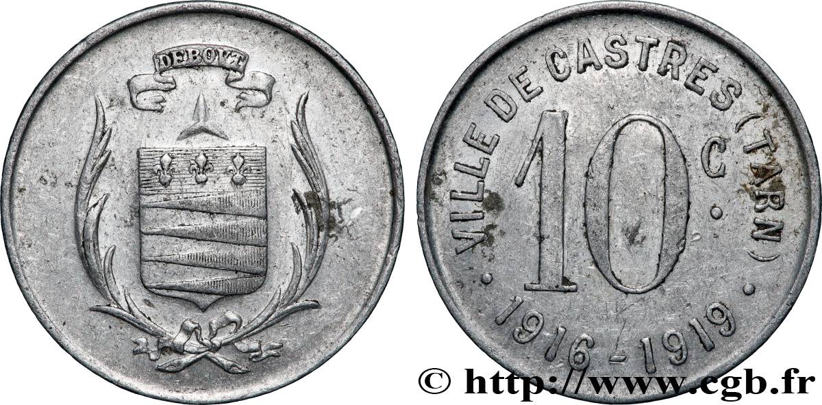 VILLE DE CASTRES 10 Centimes Ville de Castres fSS