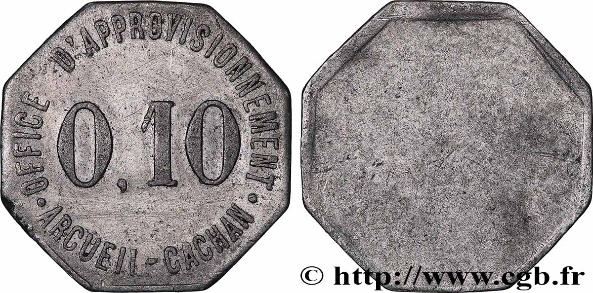 OFFICE D’APPROVISIONNEMENT 0,10 Franc Office d’Approvisionnement Arcueil-Cachan SS