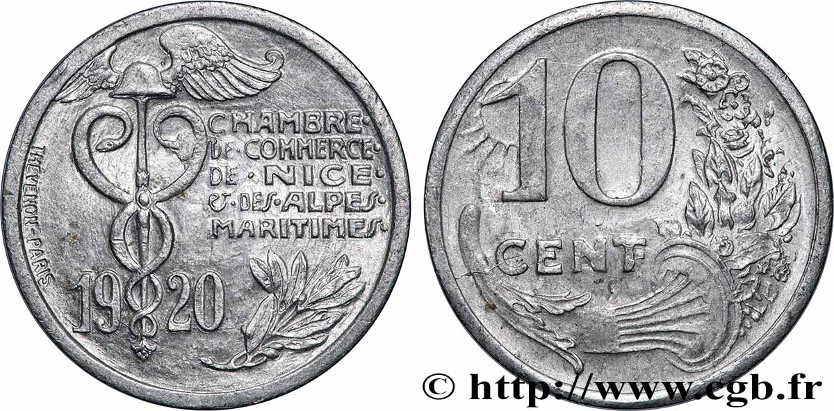CHAMBRES DE COMMERCE REGION PROVENCALE 10 Centimes Chambre de commerce de Nice - Alpes maritimes fVZ