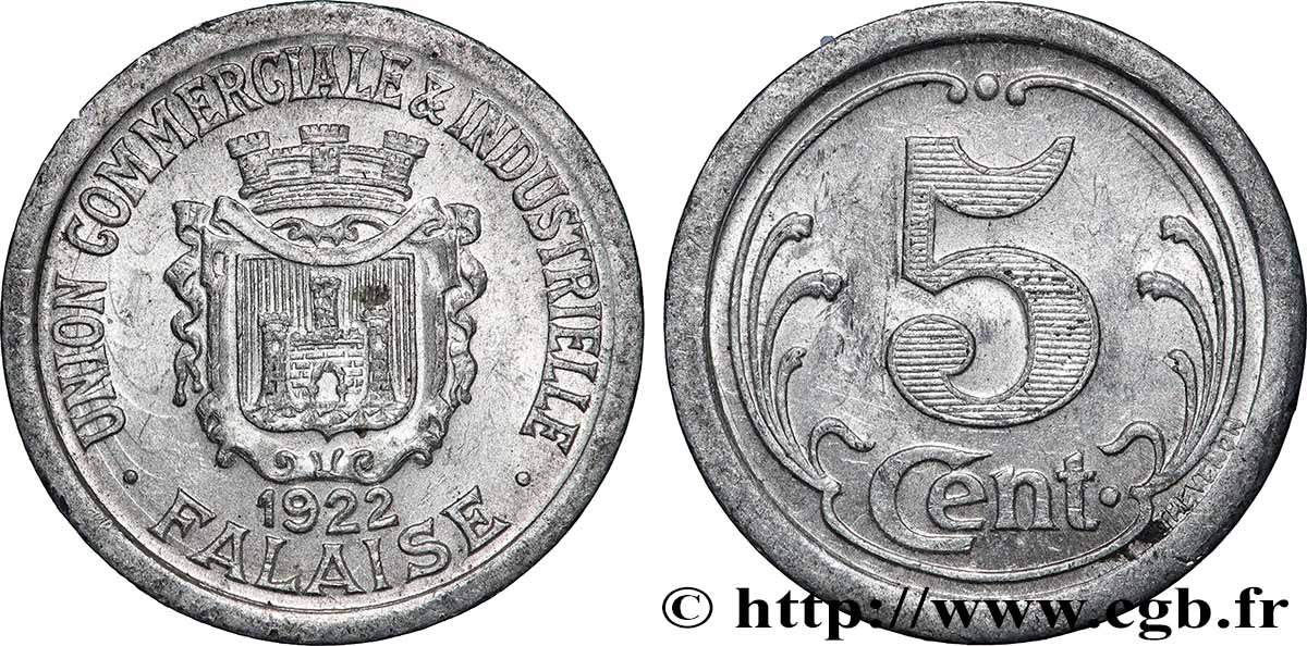 UNION COMMERCIALE ET INDUSTRIELLE 5 Centimes Union Commerciale & Industrielle Falaise fVZ