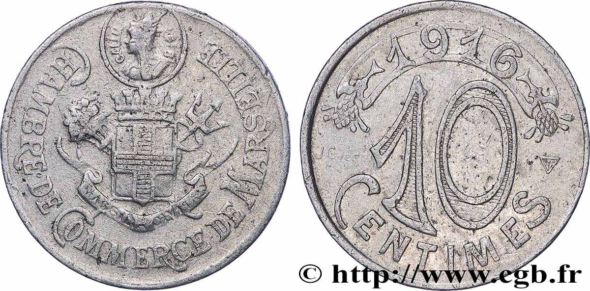 CHAMBRE DE COMMERCE DE MARSEILLE 10 Centimes Chambre de Commerce de Marseille fSS