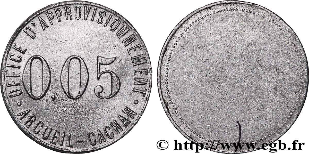 OFFICE D’APPROVISIONNEMENT 0,05 Franc Office d’Approvisionnement Arcueil-Cachan VZ
