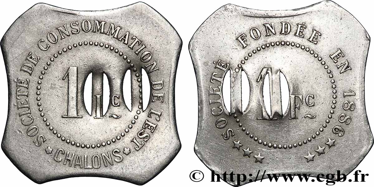 SOCIETE DE CONSOMMATION DE L’EST 100/1 Franc Société de consommation de l’Est - Châlons TTB