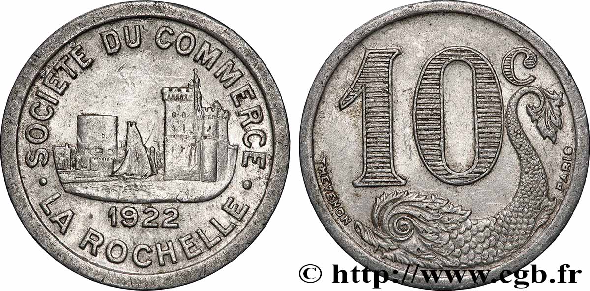 SOCIETE DU COMMERCE 10 Centimes Société de commerce de La Rochelle XF