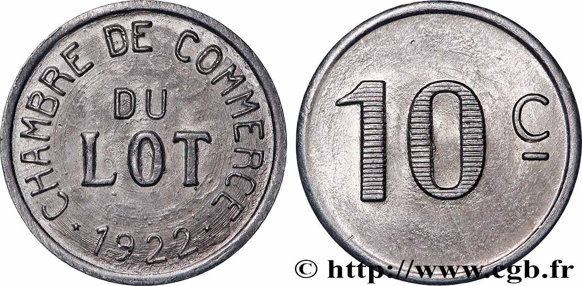 CHAMBRES DE COMMERCE 10 Centimes Chambre de Commerce du Lot SPL