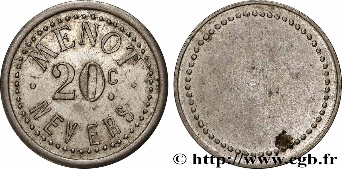 BOULANGERIE MENOT 20 Centimes Boulangerie Menot - Nevers VZ
