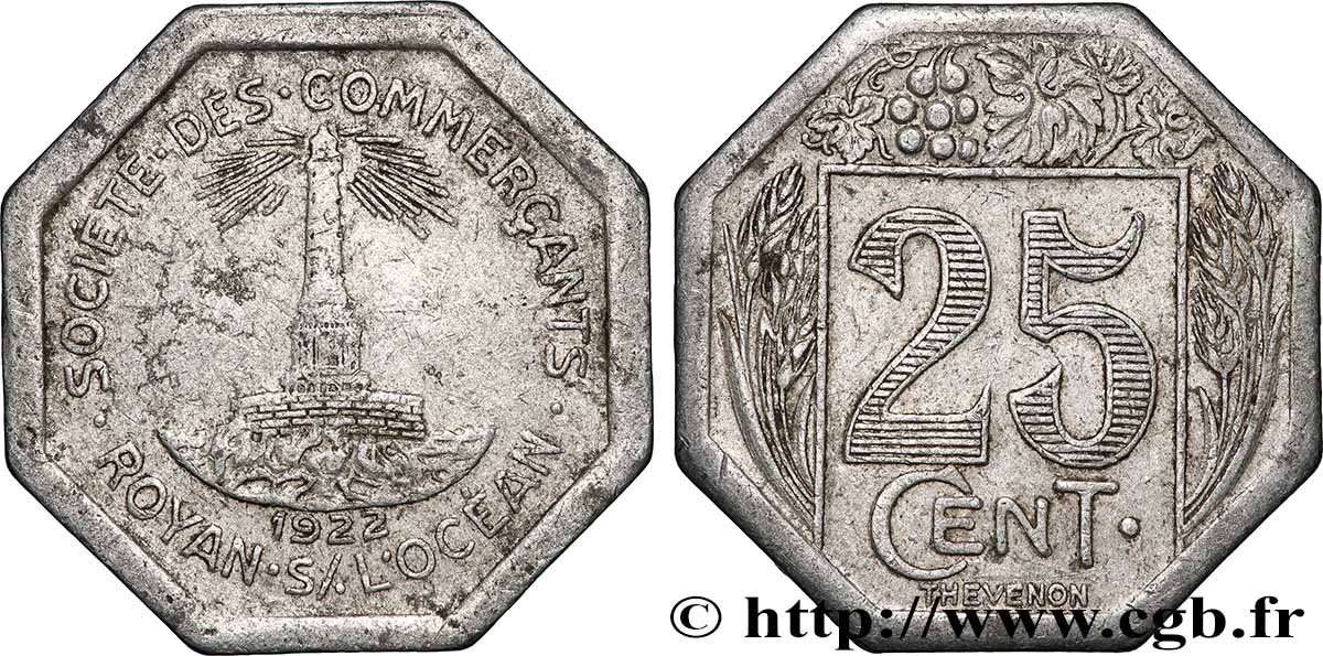 SOCIETE DES COMMERCANTS 25 Centimes Société des Commerçants de Royan VF