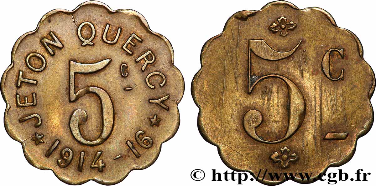 ENTREPRISES, INDUSTRIES ET COMMERCES DIVERS 5 Centimes - Jeton Quercy - Montpellier SS
