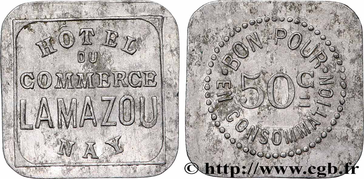 ENTREPRISES, INDUSTRIES ET COMMERCES DIVERS 50 Centimes - Hôtel du Commerce, Lamazou q.SPL