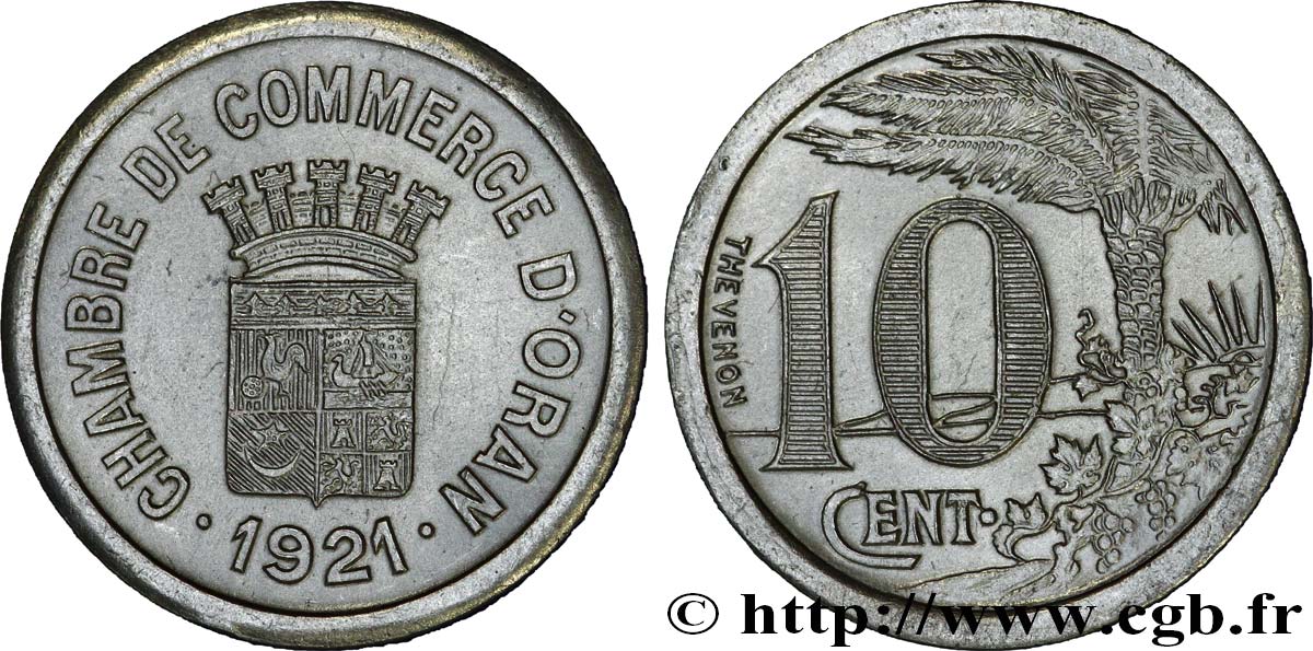 CHAMBRE DE COMMERCE D’ORAN 10 Centimes MS