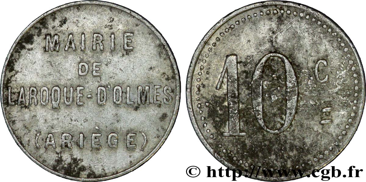 MAIRIE DE LAROQUE-D’OLMES 10 Centimes MB