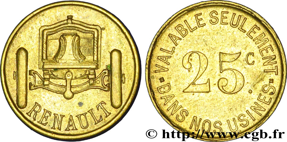 RENAULT 25 Centimes EBC