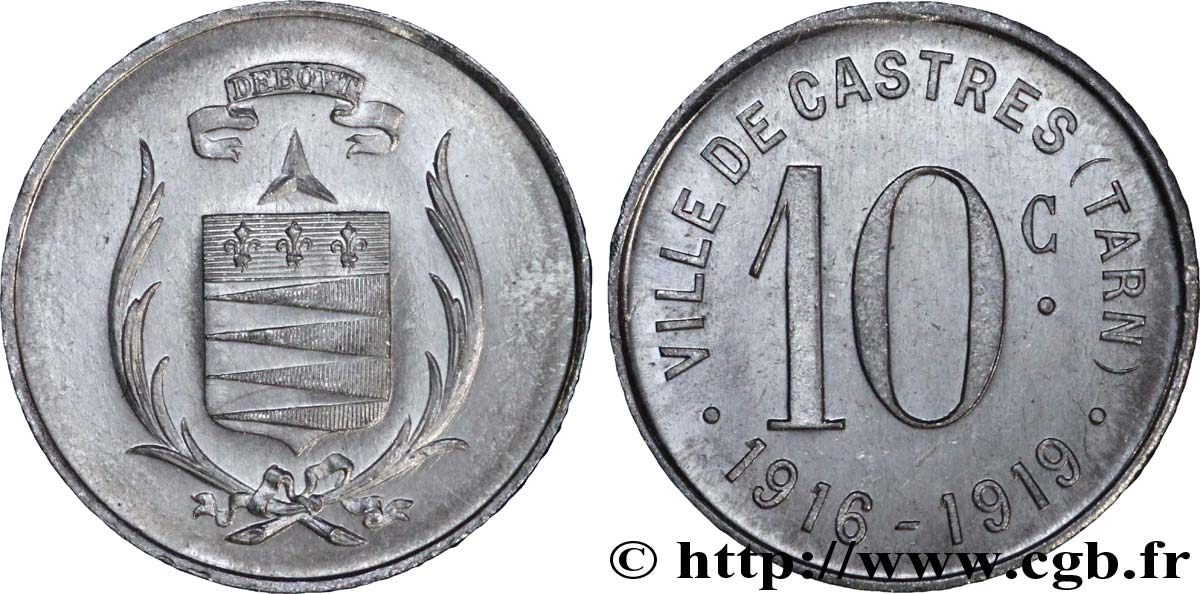 VILLE DE CASTRES 10 Centimes EBC