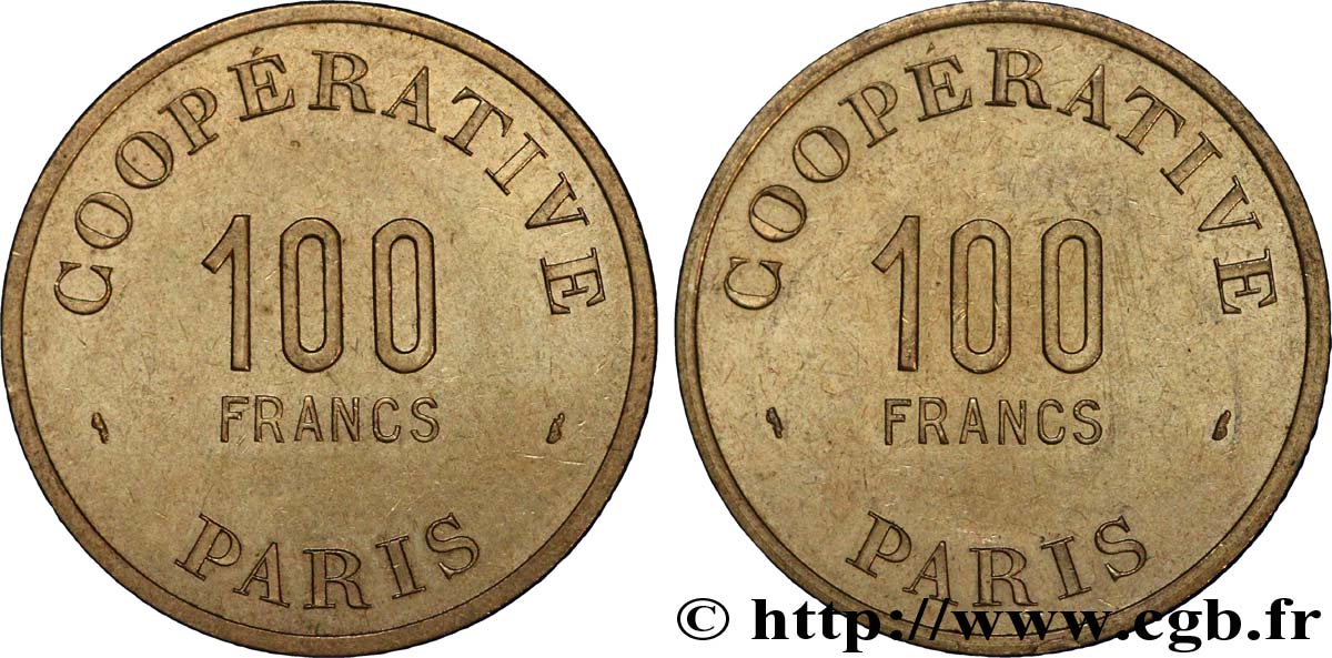 COOPERATIVE PARIS 100 Francs Coopérative Paris MBC