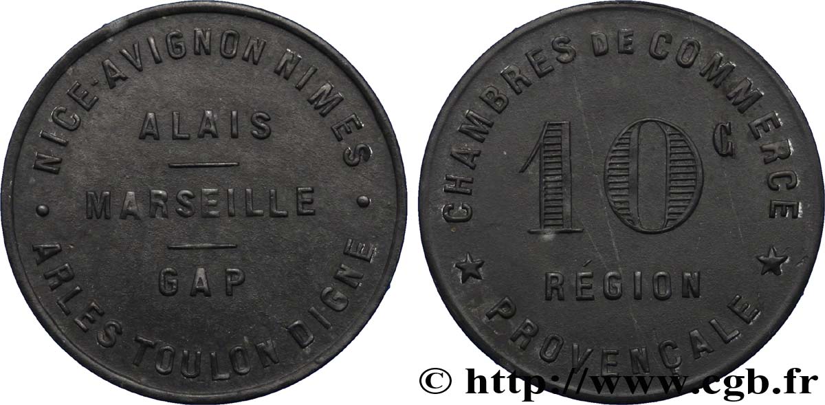 CHAMBRES DE COMMERCE REGION PROVENCALE 10 Centimes AU