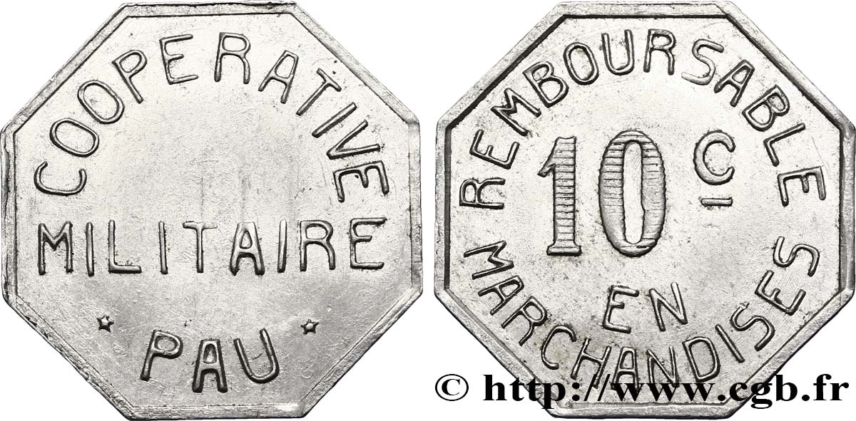 COOPERATIVE MILITAIRE 10 Centimes SS