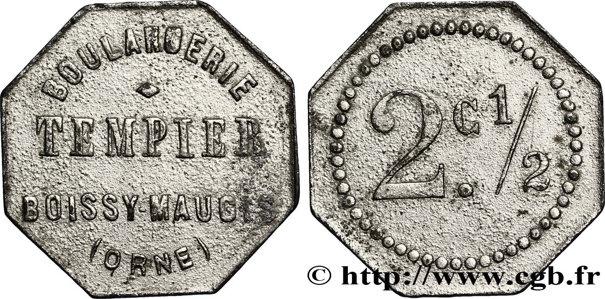 BOULANGERIE TEMPIER 2 Centimes 1/2 BC