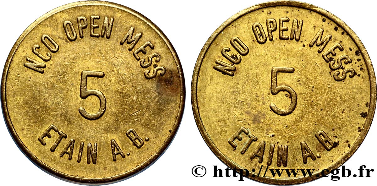 NCO OPEN MESS 5 Cent XF
