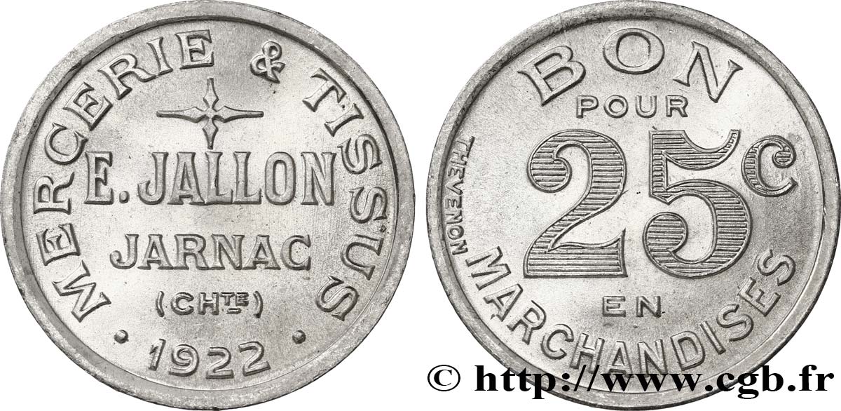 MERCERIE & TISSUS E. JALLON 25 Centimes AU