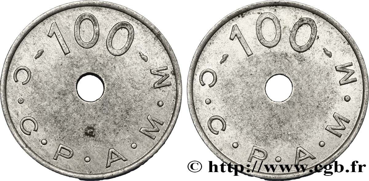 C.C.P.A.M.M 100 Francs TTB