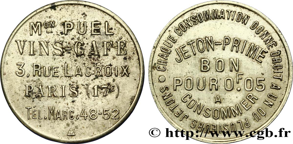 MAISON PUEL 0,05 Franc SS