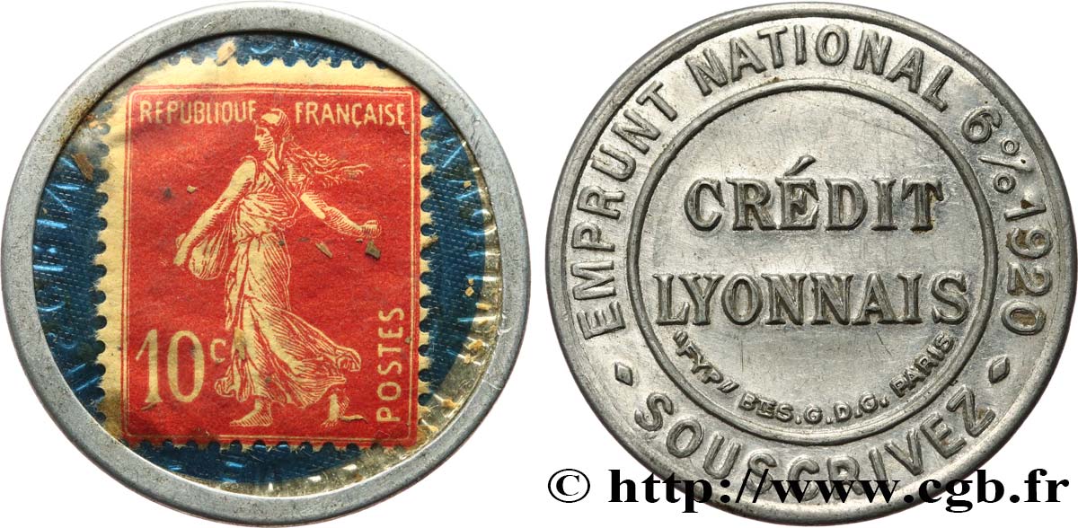 CREDIT LYONNAIS Timbre 10 Centimes MBC