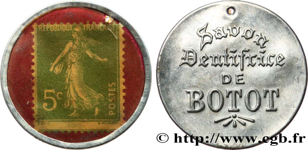 SAVON DENTIFRICE DE BOTOT Timbre 5 Centimes Dentifrice Botot TTB