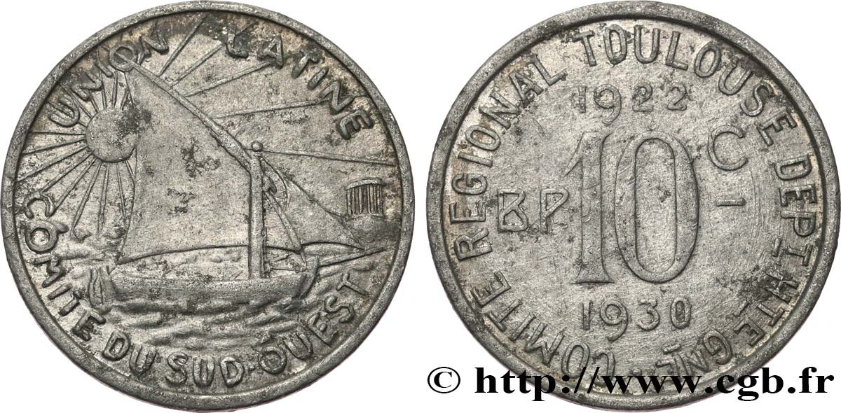 UNION LATINE / COMITE DU SUD-OUEST 10 Centimes XF