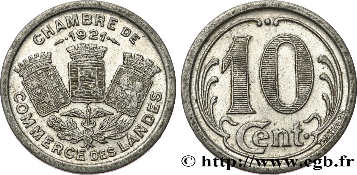 CHAMBRE DE COMMERCE DES LANDES 10 Centimes Chambre de commerce des Landes EBC/MBC