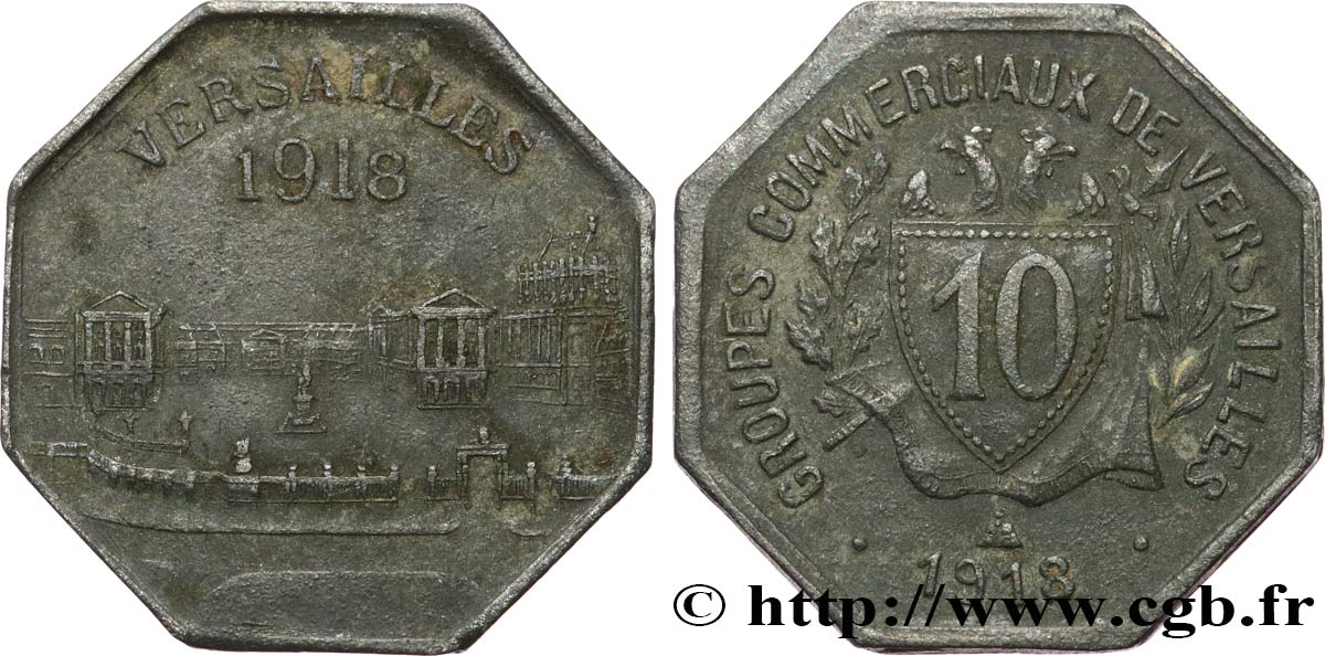 GROUPES COMMERCIAUX DE VERSAILLES 10 Centimes Groupes commerciaux de Versailles SS