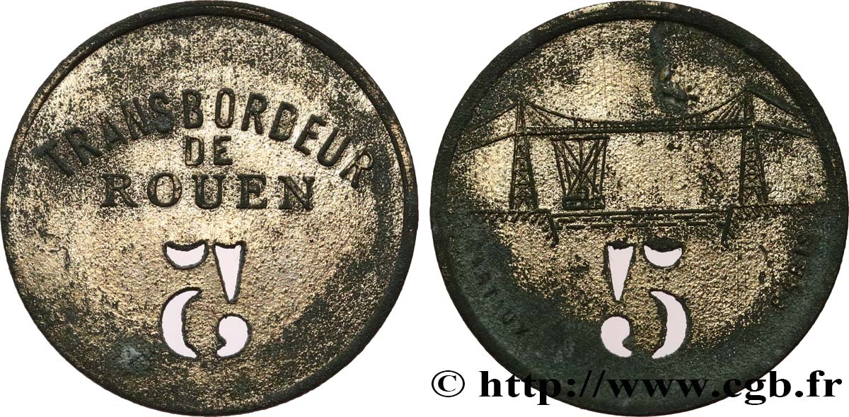 TRANSBORDEUR DE ROUEN 5 Centimes TB