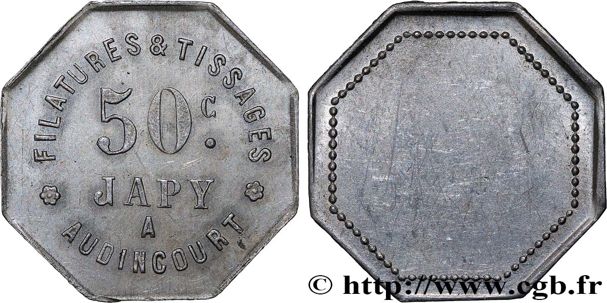 USINES JAPY 50 CENTIMES XF