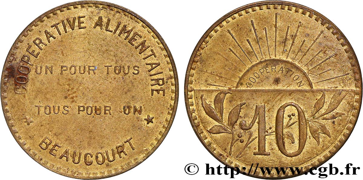 COOPERATIVE ALIMENTAIRE 10 Centimes SS