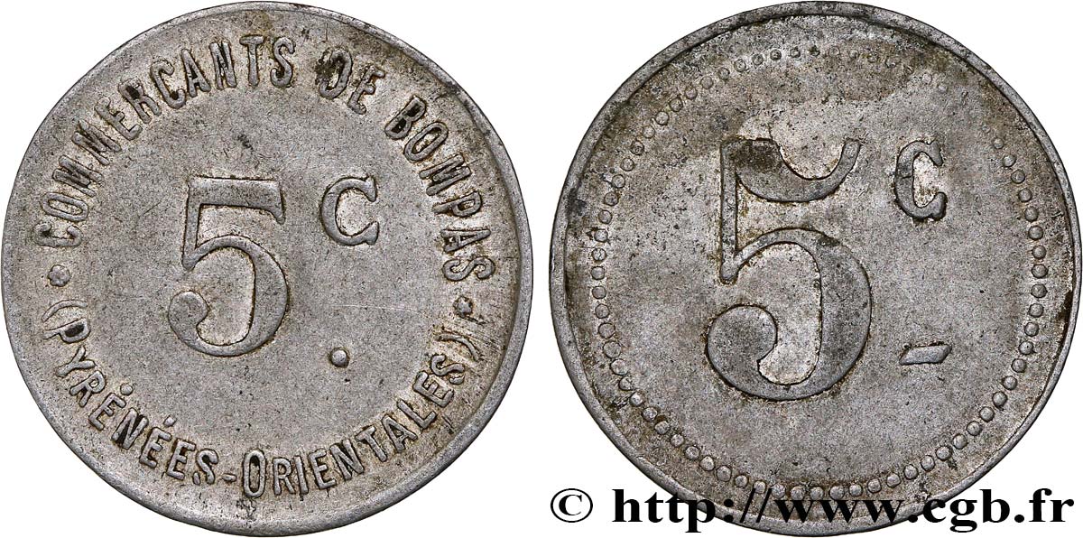 COMMERCANTS 5 CENTIMES XF