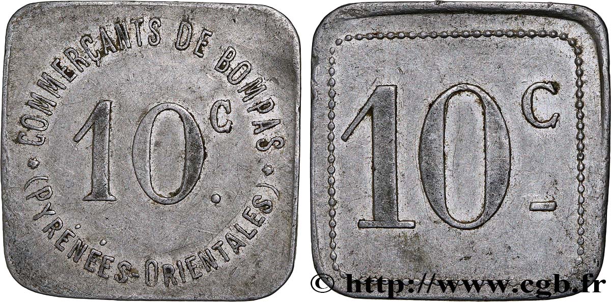 COMMERCANTS 10 CENTIMES XF