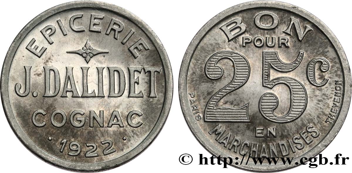 EPICERIE J. DALIDET 25 Centimes VZ