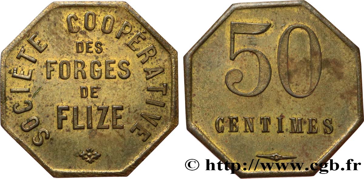 SOCIETE COOPERATIVE DES FORGES 50 CENTIMES SS