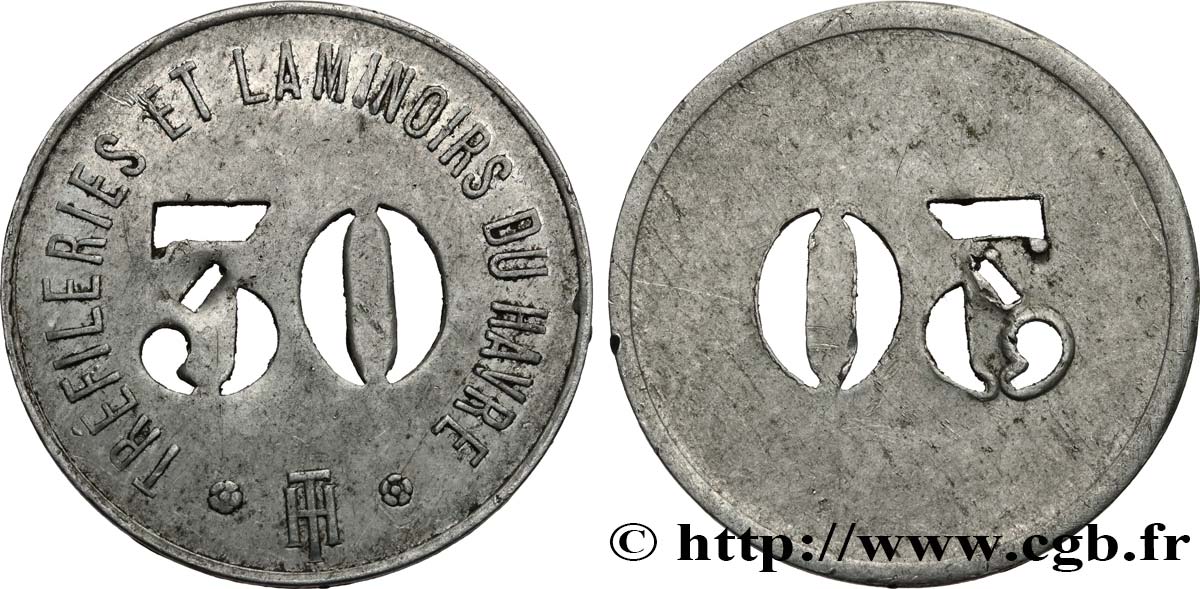 TREFILERIES ET LAMINOIRS DU HAVRE 30 CENTIMES MBC