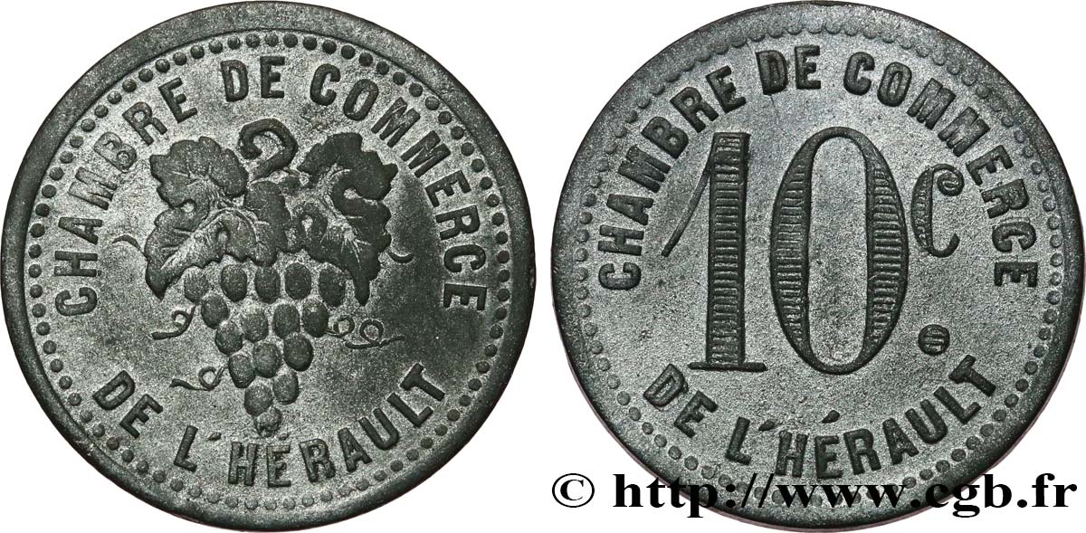 CHAMBRE DE COMMERCE DE L’HERAULT 10 Centimes SUP